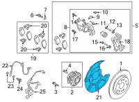 OEM Hyundai Santa Cruz COVER-DUST RR, LH Diagram - 58243-P2700