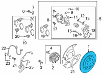 OEM Kia Sorento Disc Assembly-Rr Brake Diagram - 58411P2700