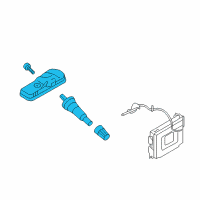 OEM Kia Soul EV Tire Pressure Monitoring Sensor Diagram - 52933B2100