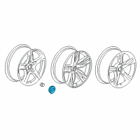 OEM 2015 Chevrolet Camaro Center Cap Diagram - 92202223