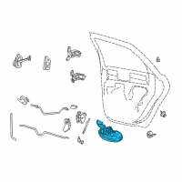 OEM 1996 Ford Taurus Handle, Outside Diagram - 4F1Z-5426604-ABPTM