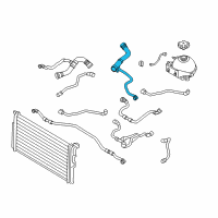 OEM 2016 BMW 428i Radiator Coolant Hose Upper Diagram - 17-12-7-625-382