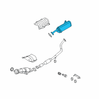 OEM Kia Soul Main Muffler Assembly Diagram - 287002K010