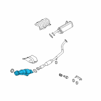 OEM 2011 Kia Soul Catalytic Converter Assembly Diagram - 289502B520