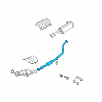 OEM Kia Center Exhaust Pipe Diagram - 286502K010