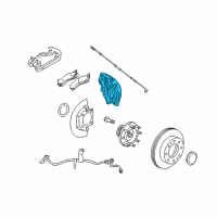 OEM 2017 Chevrolet Suburban 3500 HD Caliper Diagram - 23398897