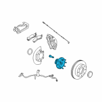 OEM 2016 Chevrolet Silverado 2500 HD Hub Asm-Front Wheel (W/ Bearing & Wheel Speed Sensor) Diagram - 84199397