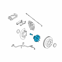 OEM 2012 GMC Sierra 2500 HD Hub Asm-Front Wheel (W/ Bearing & Wheel Speed Sensor) Diagram - 84199397