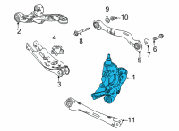 OEM Acura MDX Knuckle Complete Left, Rear Diagram - 52215-TYA-A01