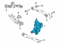 OEM 2022 Acura MDX Knuckle Complete Left, Rear Diagram - 52215-TYA-A01