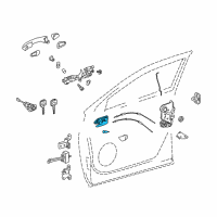 OEM Toyota Highlander Handle, Inside Diagram - 69205-0E030-C0