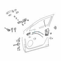 OEM 2017 Toyota Highlander Lock Cable Diagram - 69750-0E050