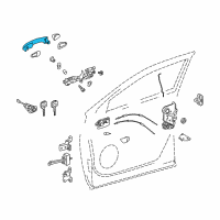 OEM Toyota Tacoma Handle, Outside Diagram - 69210-0E080-C0