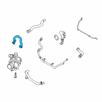 OEM 2010 BMW 135i Radiator Lower-Thermostat Hose Diagram - 17-12-7-564-480