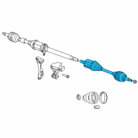 OEM 2016 Chrysler 200 Axle Half Shaft Diagram - 52123596AB