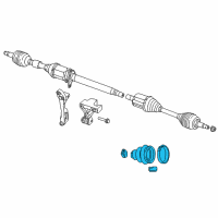 OEM 2017 Chrysler 200 Boot Pkg-Half Shaft Diagram - 68245068AA