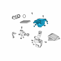 OEM 2006 Honda Odyssey Case Set, Air Cleaner Diagram - 17244-RGL-S00