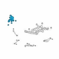 OEM 2009 Cadillac CTS Rear Steering Knuckle Assembly (W/ Hub) Diagram - 15775071