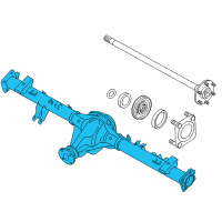 OEM Nissan Titan Rear Axle Assembly, W/PARKING Brake & AXLES Diagram - 43003-7S37A