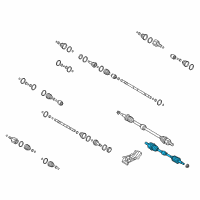 OEM 2017 Hyundai Veloster Shaft Assembly-Drive, LH Diagram - 49500-2V200