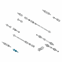 OEM 2016 Hyundai Veloster Damper Kit-Front Axle Dynamic, LH Diagram - 49575-2V505