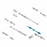 OEM Hyundai Shaft Assembly-Drive, RH Diagram - 49501-2V300