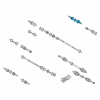 OEM 2017 Hyundai Veloster Joint Kit-Front Axle Differential Side RH Diagram - 49592-2V2A0