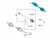 OEM 2022 Ford Maverick SHAFT - FRONT AXLE Diagram - NZ6Z-3B436-B