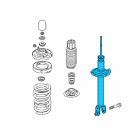 OEM 2021 Honda Clarity Shock Absorber Unit, Rear Diagram - 52611-TRW-A02