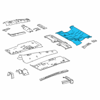 OEM 2016 Toyota RAV4 Center Floor Pan Diagram - 58211-0R012