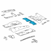 OEM 2016 Toyota RAV4 Center Floor Pan Diagram - 58202-42020