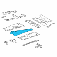 OEM 2015 Toyota RAV4 Center Floor Pan Diagram - 58113-0R010