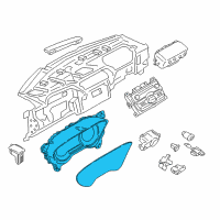 OEM Lincoln Cluster Assembly Diagram - GD9Z-10849-CA