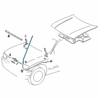 OEM 2002 Toyota Tacoma Support Rod Diagram - 53441-04030