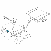 OEM Toyota Lock Assembly Diagram - 53510-35080