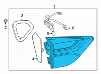 OEM 2022 Chevrolet Trailblazer Back Up Lamp Assembly Diagram - 42781351