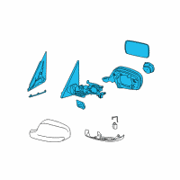 OEM 2010 BMW X3 Heated Outside Mirror, Left Diagram - 51-16-3-455-347