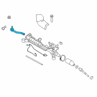 OEM 2010 Lincoln MKX Outer Tie Rod Diagram - 7T4Z-3A130-B