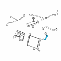 OEM 2009 Chevrolet Corvette Lower Hose Diagram - 19130608