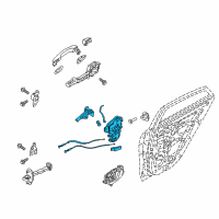 OEM Kia Rio Rear Door Latch Assembly Right Diagram - 81420H8000