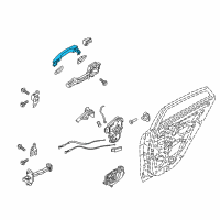 OEM Kia Rio Door Outside Handle Assembly Diagram - 82651H8050