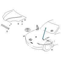 OEM Toyota Prius Support Rod Diagram - 53440-47010