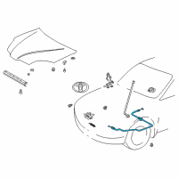 OEM 2001 Toyota Prius Release Cable Diagram - 53630-47020