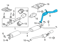 OEM Honda Ridgeline TAIL, EX Diagram - 18330-T6Z-A51