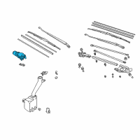 OEM 1997 Honda Civic Motor, Front Wiper (Ka) Diagram - 76505-S00-A01