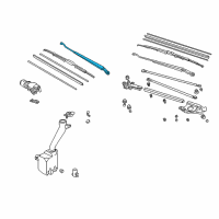 OEM 1998 Honda Civic Arm, Windshield Wiper (Driver Side) Diagram - 76600-S04-G01