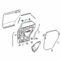 OEM Lexus RX450h Seal, Rear Door Belt Diagram - 68196-0E010