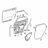 OEM 2022 Lexus RX350 WEATHERSTRIP, Rear Door Diagram - 67896-0E041