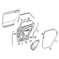 OEM Lexus RX350 Plug, Front Door Hinge Diagram - 68714-50040