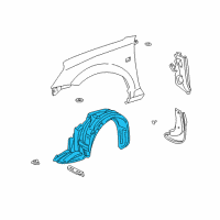 Genuine Toyota MR2 Spyder Fender Liner diagram